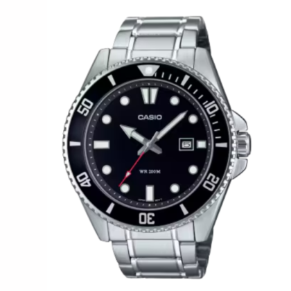 Casio General MDV-107D-1A1V Silver Stainless Steel Strap Analog Men Watch